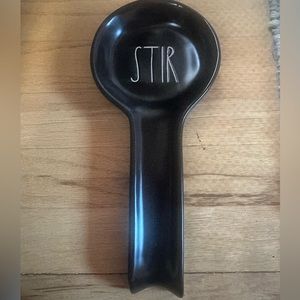 Rae Dunn Black “Stir” Spoon rest